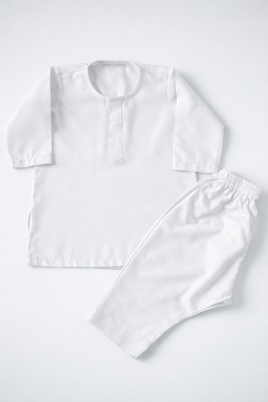Pure White Kurta Pajama + FREE Mini Gift